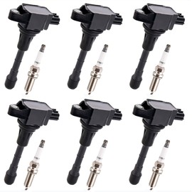 UF550 Ignition Coil Pack Set of 6 With Spark Plugs Compatible with Nissan Infiniti Maxima Murano Pathfinder Quest Altima Q50 QX60 FX35 3.5L V6, Replace UF550 C1670