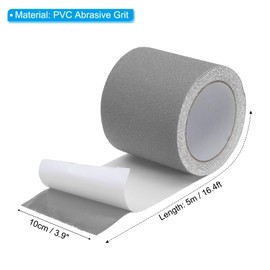 PATIKIL 4 Inch x 16 Ft Anti Slip Traction Tape, Non-Slip Grip Tape Non Skid Tread Safety Tape for Stairs Steps Scooter Deck, Gray