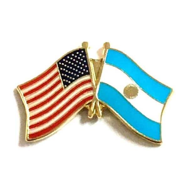 Argentina Flag Pin, Single and Friendship International Waving World Lapel