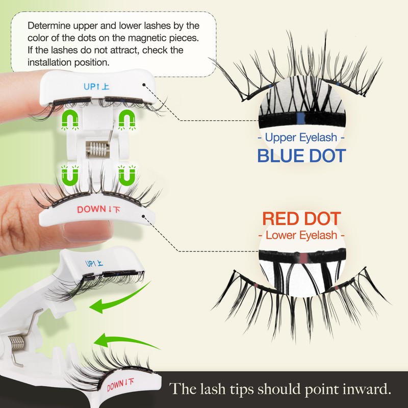 LASHVIEW LASHVIEW Magnetic Eyelashes Natural Look, Reusable Soft Magnetic Lashes