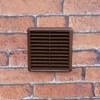 Kair Brown Louvred Grille 155mm External Dimension with Round 125mm