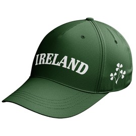 Purple Print House Shamrock Ireland Cap Mens Baseball Hat Nations Rugby Supporter Irish Football, One Size, Bottle