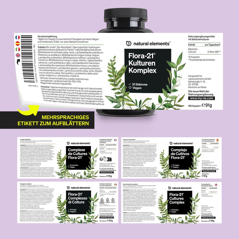 natural elements Flora 21 Culture Complex - 21 Bacterial Strains