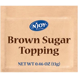 N'Joy Brown Sugar Topping for Oatmeal | (Pack of 125) | Single Serve Portion | Bulk Size