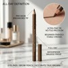 Brown Eyebrow Pencil And Eyeliner Pencil Set, 2-Pack With Sharpener