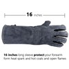 OZERO 932°F Heat Resistant Welding Gloves 16 inches Cowhide Leather