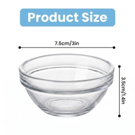 Bgtecho 8Pcs Small Glass Bowls, 3in 2.5oz Glass Pinch Bowl