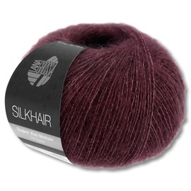 Frida's Wollhaus Lana Grossa 25 g Silkhair Mohair Superkid Silk Wool Crochet Knitting 43 Colours (177 | Dark Red)