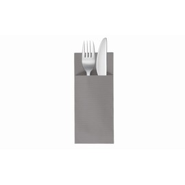 VelaHub Soft Point 50 Cutlery Napkins, High-Quality Disposable Napkins, 32 x 38 cm, Grey