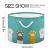 SDMKA Cute Cat Paws Laundry Basket Extra Large Storage Basket