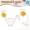 PATIKIL Flower Lapel Chain Brooch Pins for Men, 2 Style
