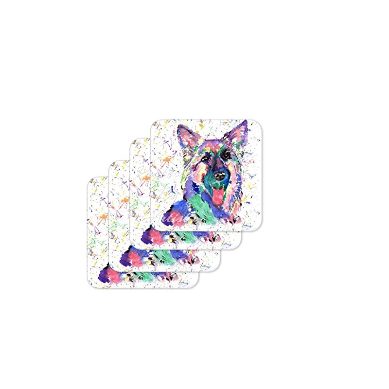 Coaster German Shepherd Dog Pet Animals Coasters Watercolour Art Gift