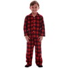 #followme Mens Printed Fleece Family Pajamas, Buffalo Plaid, Large