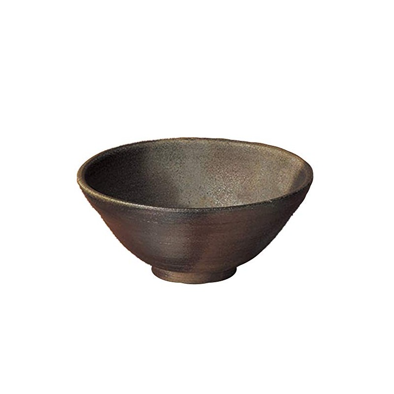 Japanese Pottery S38079300 Rice Bowl, Brown, 6.8 fl oz (200