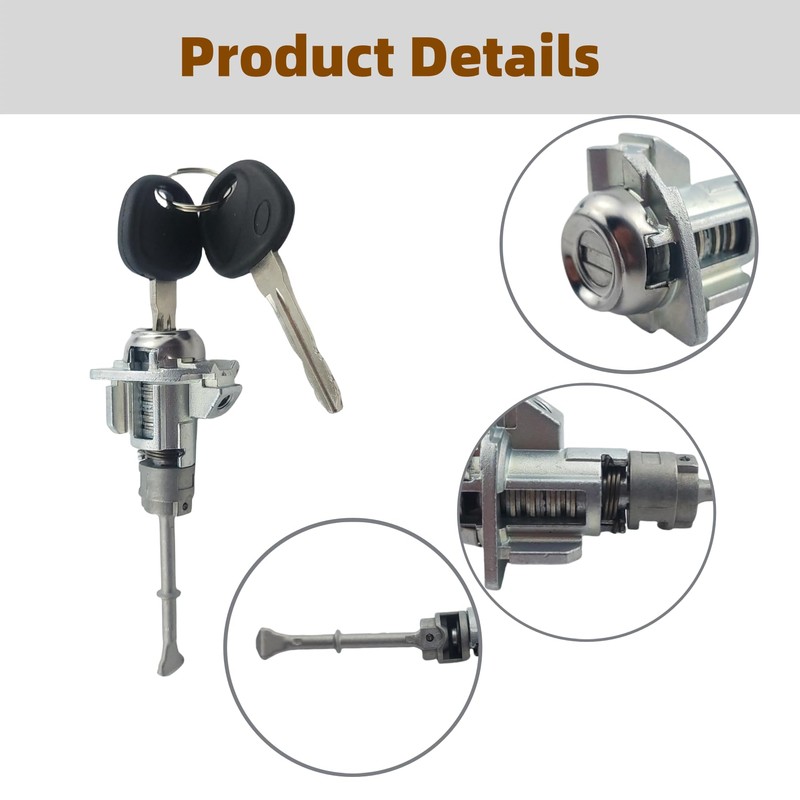 Narcilors Power Door Lock Cylinder with 2 Keys Front Driver