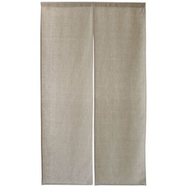 Sunnyday Fabric Linen 100% Doorway Curtain (W33.5 xH59) Japanese noren Tapestry, graysh Beige, Any Types of Room