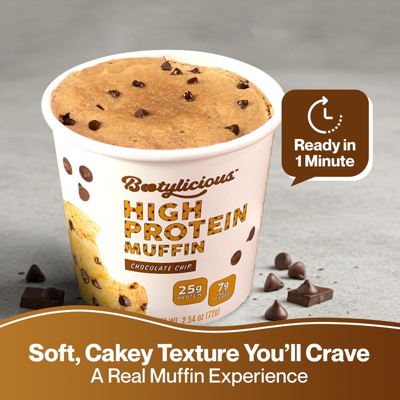 Bootylicious | High-Protein Muffin | 25g Protein, 7g Net Carbs,