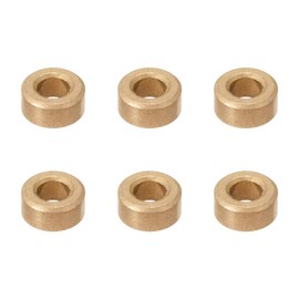 sourcing map Bronze Bushings Pack of 6 Self-Lubricating Bearing Sleeves, 4 mm Bore x 8 mm x 4 mm Length