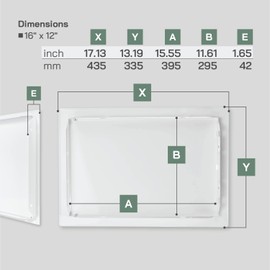 Vent Systems 16" x 12" Inch White Galvanized Steel Access Panel – Durable Access Door for Drywall, Wall or Ceiling – Easy Service Panel for Plumbing, Electrical, HVAC, and Maintenance Openings