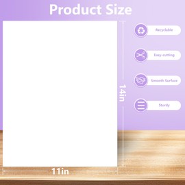 AKONEGE 50PCS White Poster Board 11" x 14" Poster Board, Poster Paper, Blank Posterboard, Poster Board Bulk for DIY, Arts, Crafts, Drawing, Painting, Signs, School Projects, Office Supplies