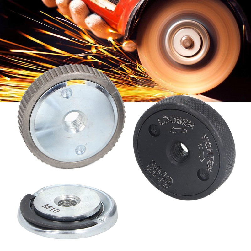 3PCS M10 Angle Grinder Flange Nut Self Locking Pressure Plate