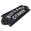 12 Cast Iron Bullshit Corner Sign Man Cave Decor Plaque