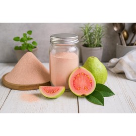 Indus Farms Pink Guava Fruit Powder – Natural Flavoring for Baking, Smoothies, Cookies, Macarons & Drinks | GMO-Free, Vegan, No Refined Sugars | 2 LB