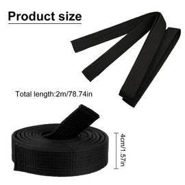 EOYVAIL Martial Arts Belts, Pack of 2 4 x 200 cm, Professional Martial Arts Taekwondo Belts, Very Suitable for Taekwondo, Karate, Judo and Aikido, Suitable for Children and Adults