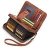 GAEKEAO Leather Credit Card Holder Wallet for Women RFID Blocking