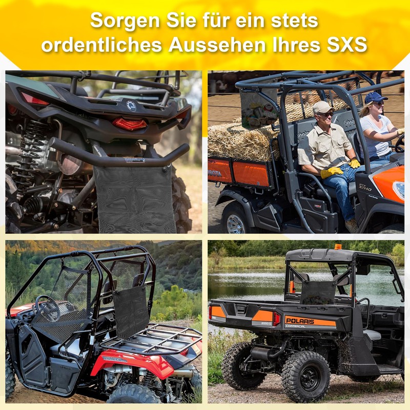 ZOSANY UTV ATV Garbage Bag Universal Vinyl Mesh Garbage Bag