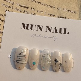 [Christmas] Silver Tree Nail Tips - Mediaval / [크리스마스]실버트리 네일팁 - 미디오벌