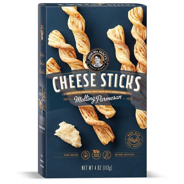 John Wm Macy's Melting Parmesan Cheese Sticks, 4 oz, 6