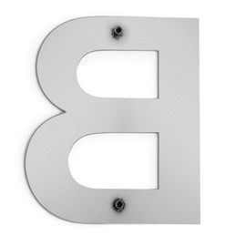 Barton House Letter (B) 6" Inch Stainless SUS304 Steel Outdoor Apartment Mailbox Door Street Address Self-Stick Hotel Floor Floating