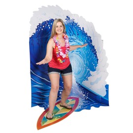 Fun Express Luau 3D Surfing Cardboard Stand-Up - VBS Vacation Bible School Supplies/Decor