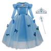 SANNYHHOOT - Disfraz de Princesa para niñas, 1blue with Accessories,