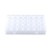 Monthly Pill Organizer,Clear Plastic 28 Slots Adjustable Oversized Pill Box