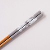 Minoru Pottery Chopsticks 9.1 inches (23.0 cm), White Bear, Gray