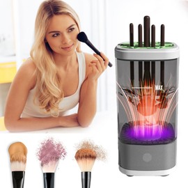Electric Makeup Brush Cleaner, Portable Makeup Brush Cleaner, Upgraded Electric Make Up Brush Cleaner, Automatic Spinning Makeup Brush Cleaner Spinner for All Size Makeup Brush