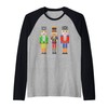 Nutcrackers Christmas Soldiers Characters Costume Funny Raglan Baseball Tee