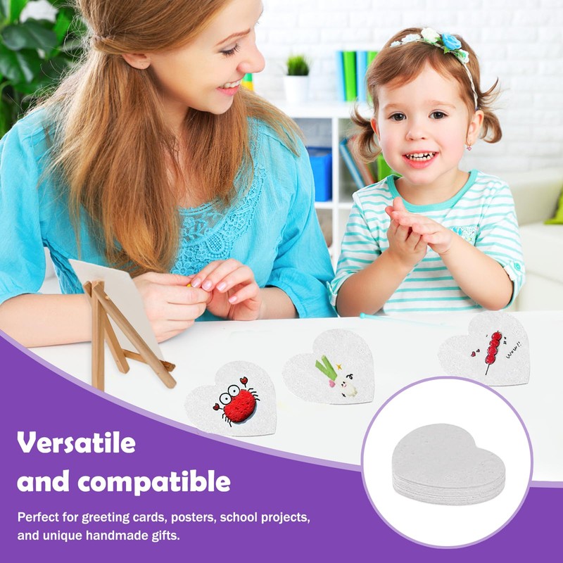 Magic Puffy Paint Foam Texture Paper – 12 Heart-Shaped 3D