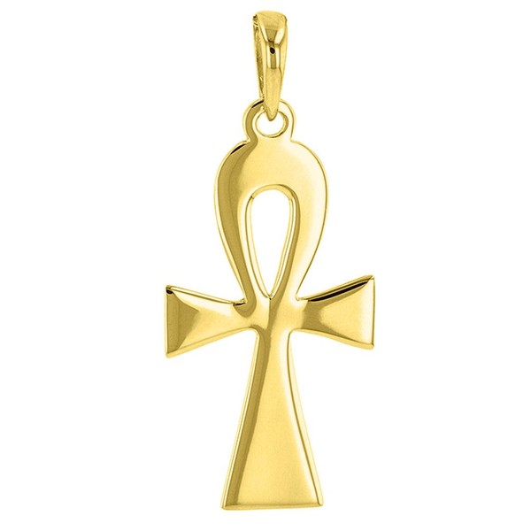 Religious by Jewelry America Solid 14K Yellow Gold Egyptian Ankh