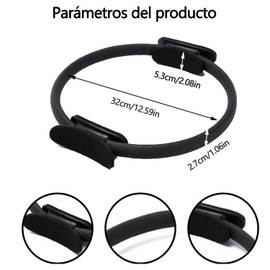WADY Anillo de Pilates con Almohadillas, Aro Mágico Pilates para Tonificar Piernas y Brazos, Entrenador de Fitness para Hombres y Mujeres (Negro)