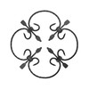 Gal Industrial Wrought Iron Ornament 25 x 25 cm Grid