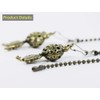 OMYZERO 2Pcs Ceiling Fan Pull Chain Set, 12Inch Metal Frog