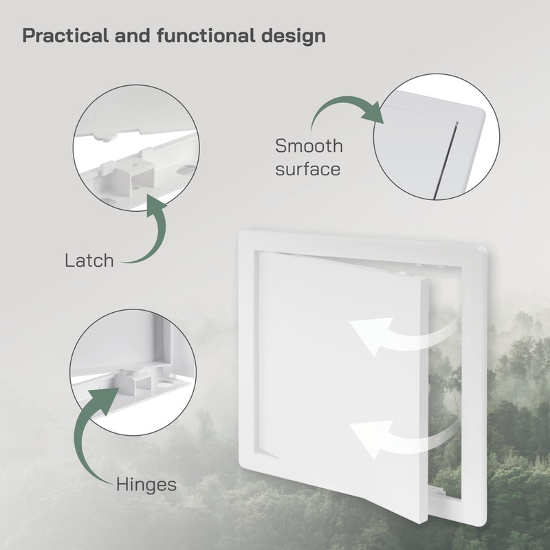 Vent Systems White ABS Plastic Access Panel 10 x 10