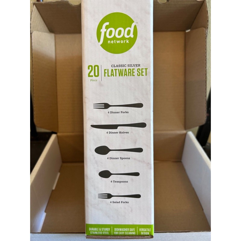 Food Network NEW Food Network Classic Silver 20 pc silverware