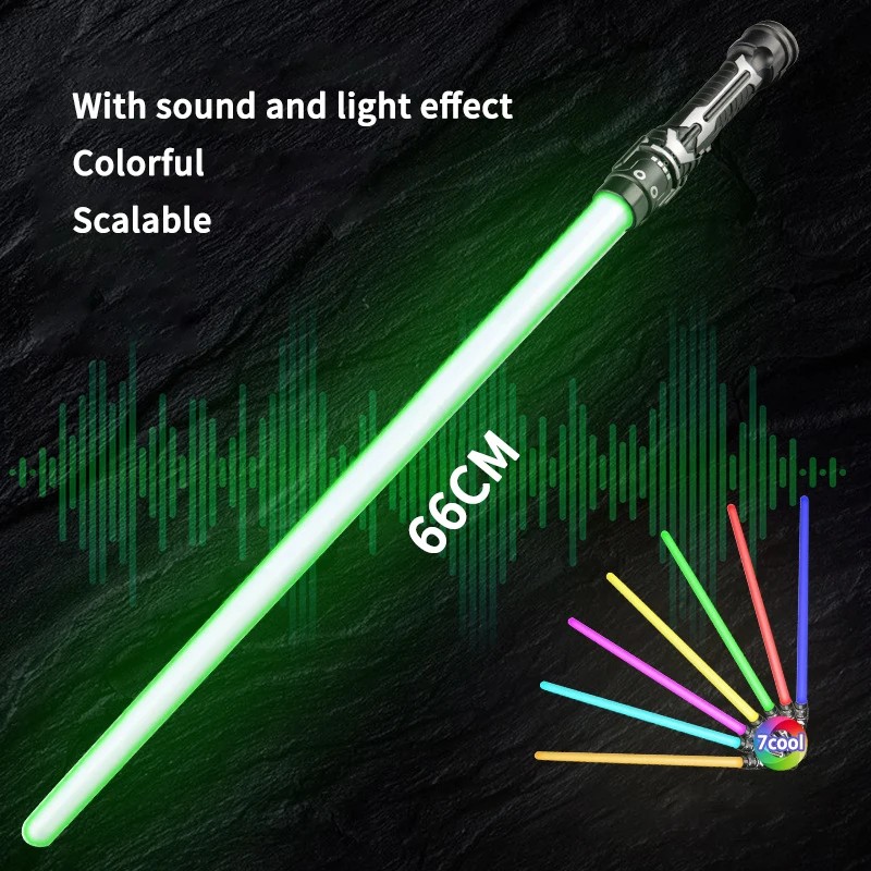 Glowing Toy Lightsaber for Kids’ Pretend Play – Telescopic LED