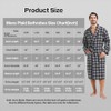 FashGudim Men's Cotton Lightweight Thin Short Dressing Gown Checked Summer