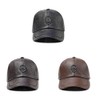 CHENNUO Leather Cap Men's PU Leather Baseball Cap Winter Baseball