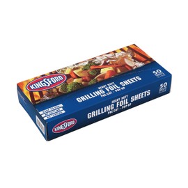Kingsford Heavy Duty Pop-Up Grilling Foil Sheets, 50 Count | Pre-Cut Aluminum Foil Sheets | Individual Foil Sheets for Easy Use | No Cutting or Tearing Necessary